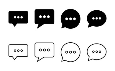 Chat icon vector. speech bubble sign and symbol. comment icon. message