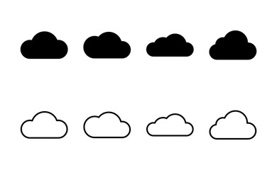Cloud icon vector. cloud sign and symbol