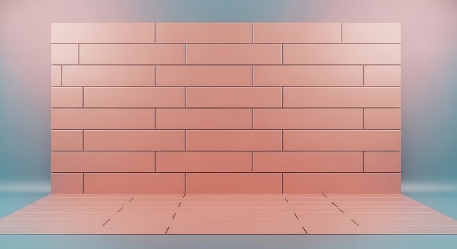 Abstract studio backdrop featuring tiled surface in pastel color scheme