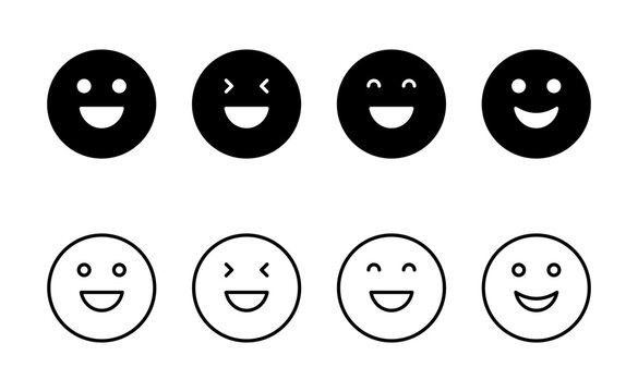 Smile icon vector. smile emoticon icon. feedback sign and symbol