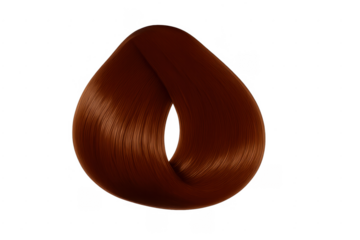 Smooth shiny chestnut brown hair curl sample