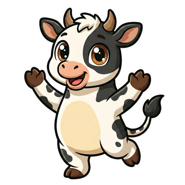 funny cow mascot 
