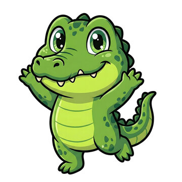 funny crocodile mascot