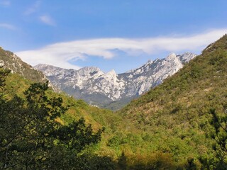The Paklenica karst river canyon is a national park in Croatia.