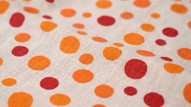 red polka dot fabric texture