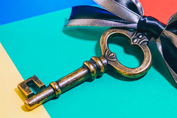 a key with a bow on it