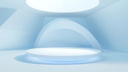 Technology Concept E-commerce Product Exhibition Stand