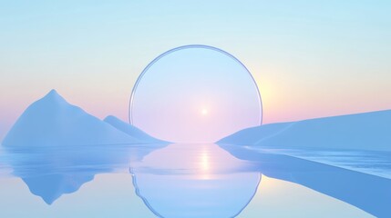 Technology Concept E-commerce Product Exhibition Stand