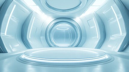 Technology Concept E-commerce Product Exhibition Stand