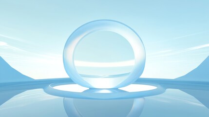 Technology Concept E-commerce Product Exhibition Stand