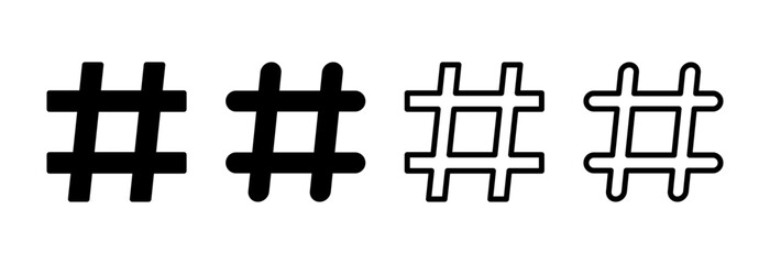 Hashtag icon vector illustration. hashtag sign and symbol