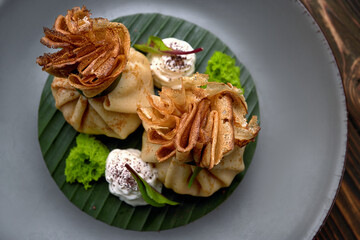 Sweet maslenitsa pancakes traditional festive