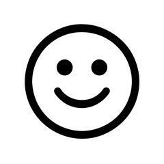 Fototapeta premium Happy Smiley Face Icon Minimalist Happy Emoji Vector Illustration