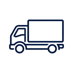 Minimalist Delivery Truck Outline Icon for Shipping, Logistics, and Express Transport Services