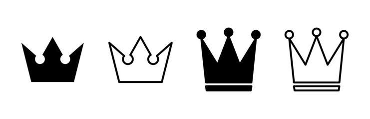 Crown icon set. crown vector icon
