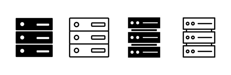 Database icon set. database vector icon