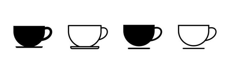 Coffee cup icon set. cup a coffee icon vector.