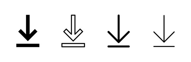 Download icon set. Download vector icon