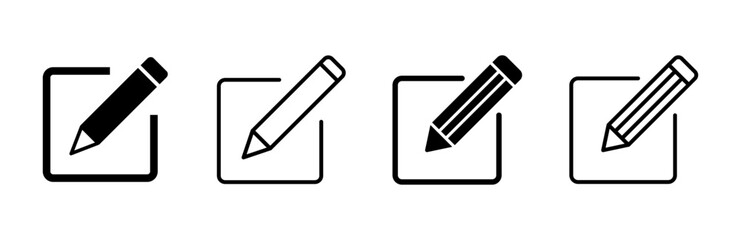 Edit icon set. edit document icon. edit text icon. pencil. sign up