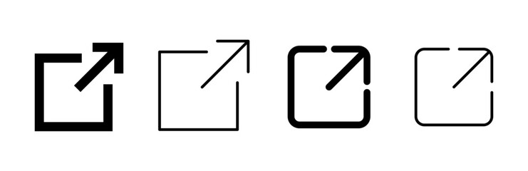 External link icon set. link icon vector. hyperlink symbol