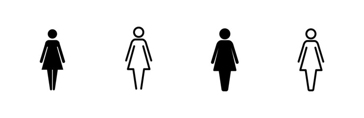 Female icon set. woman icon vector