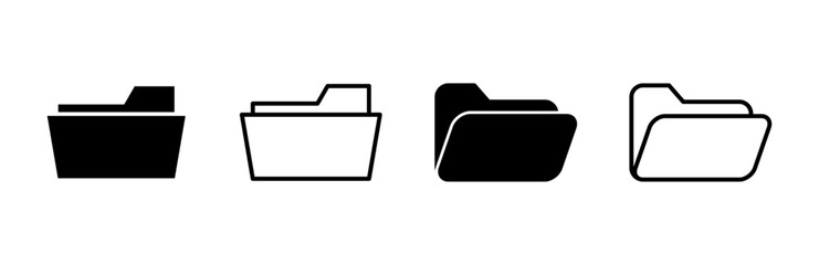Folder icon set. folder vector icons