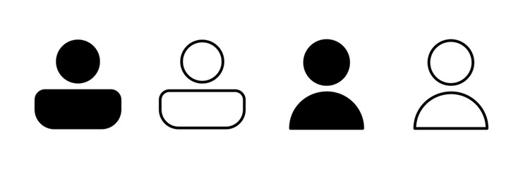 User Icon set. person sign. people icon.