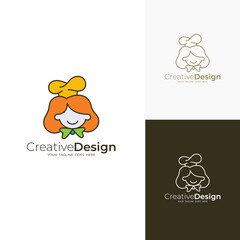 beautiful chef logo with a simple look, restaurant logos