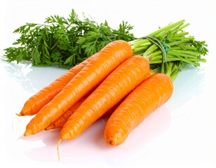 Carrot. Heap of vegetable isolated on white