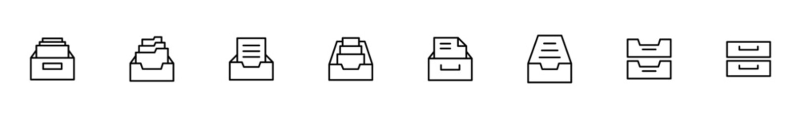 Archive folders icon vector isolated on white background. binders vector icon. Archive storage icon.