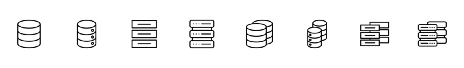 Database icon vector isolated on white background. database vector icon