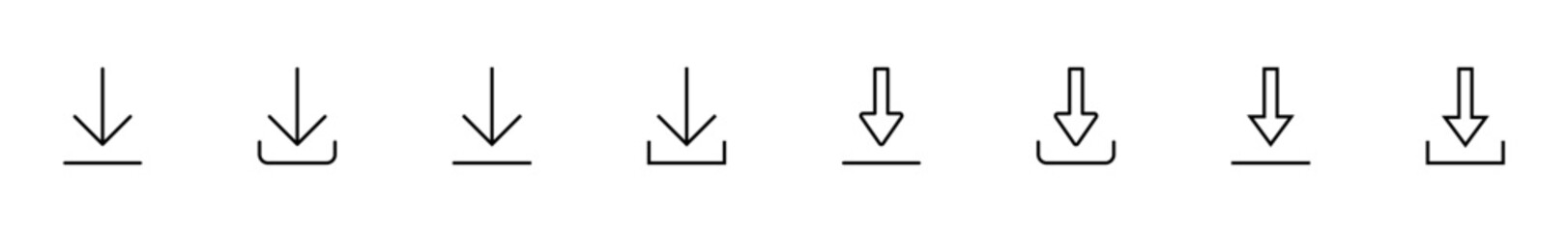 Download icon vector isolated on white background. Downloading vector icon