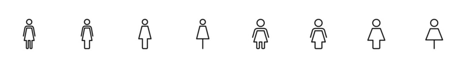 Female icon vector isolated on white background. woman icon vector