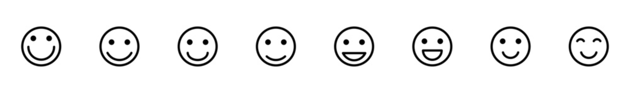 Smile icon vector isolated on white background. Smile vector icon. Emoticon Icon vector. Emoji