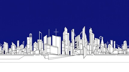 Modern Abstract City Skyline Vector