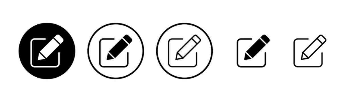Edit icon logo design. edit document sign and symbol. edit text icon. pencil. sign up