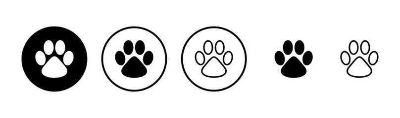 Paw icon logo design. paw print sign and symbol. dog or cat paw