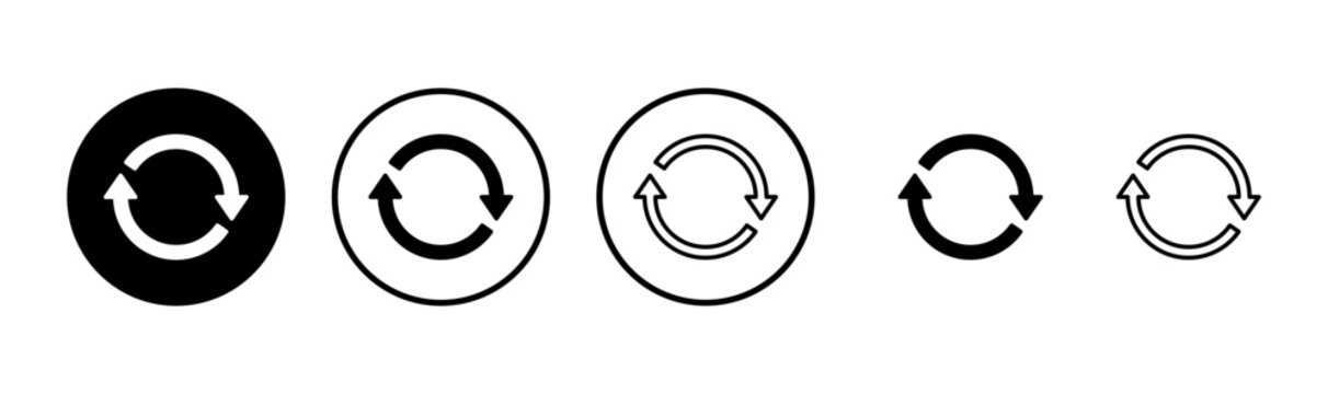 Refresh icon logo design. Reload sign and symbol. Update icon.