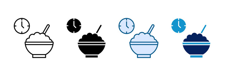 Fototapeta premium Healthy Morning Icon Set Multiple Style Collection