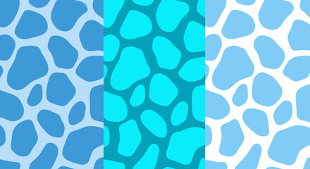 A seamless vector pattern of abstract blue sea shapes creates a calming background, perfect for digital designs, textiles, or adding a touch of marine style to any project.