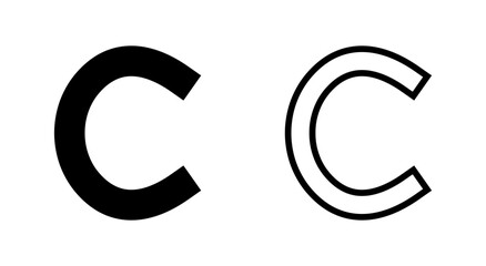 Fototapeta premium Copyright icon symbol for apps and websites. copyright sign and symbol