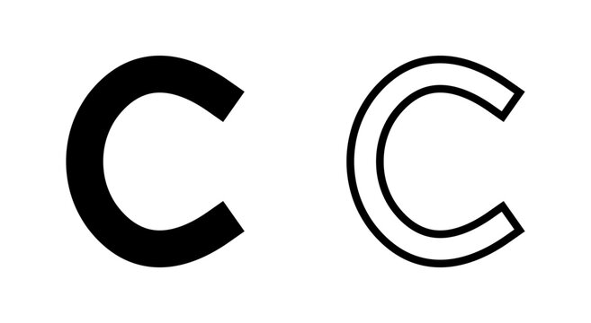 Copyright icon symbol for apps and websites. copyright sign and symbol