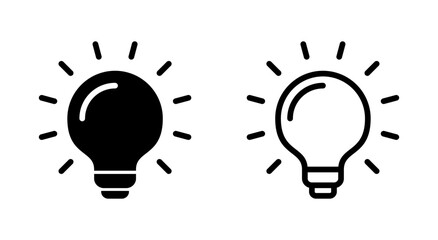 Lamp icon symbol for apps and websites. Light bulb sign and symbol. idea symbol. © zeline studio