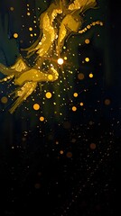 High contrast low-key lighting, classic oil painting style of sparkles, rich textures, visible brushstrokes, deep shadows, dramatic effect. Invitation background. Vertical image.