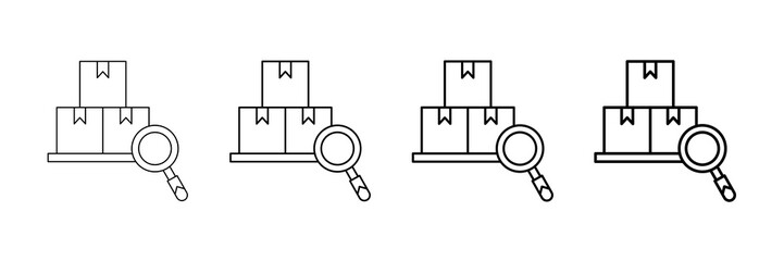 Check Stock Icons Vector Set In Different Stroke Line Style