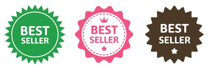Best Seller Badge Logo Design Template for Business Product, Vector Illustration Featuring Premium Quality Emblem