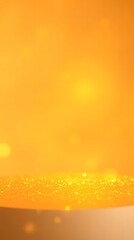 Warm golden hour light, modern flat design sparkles, white and gold, simple two-dimensional shapes, radiant product and invitation background. Vertical, standing image.