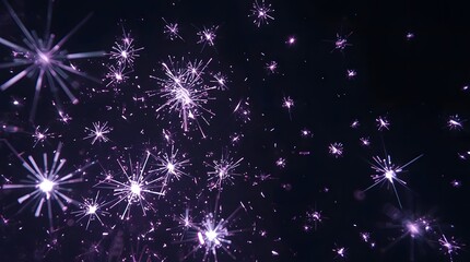 A surreal depiction of sparkles in infrared tones, creating an eerie, creepy atmosphere with dark tones, unsettling details, and an otherworldly appearance.