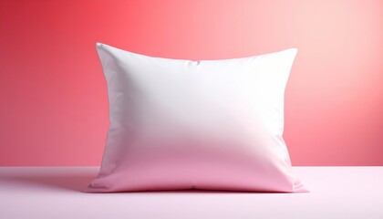 Soft Gradient Pillow on a Vibrant Background with Subtle Color Transition and Shadows