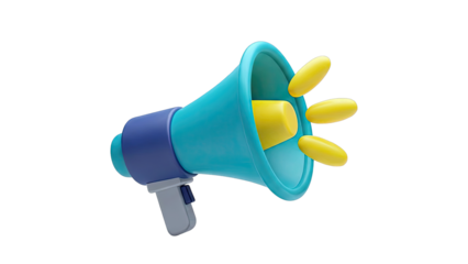 3D Cartoon Megaphone Illustration
